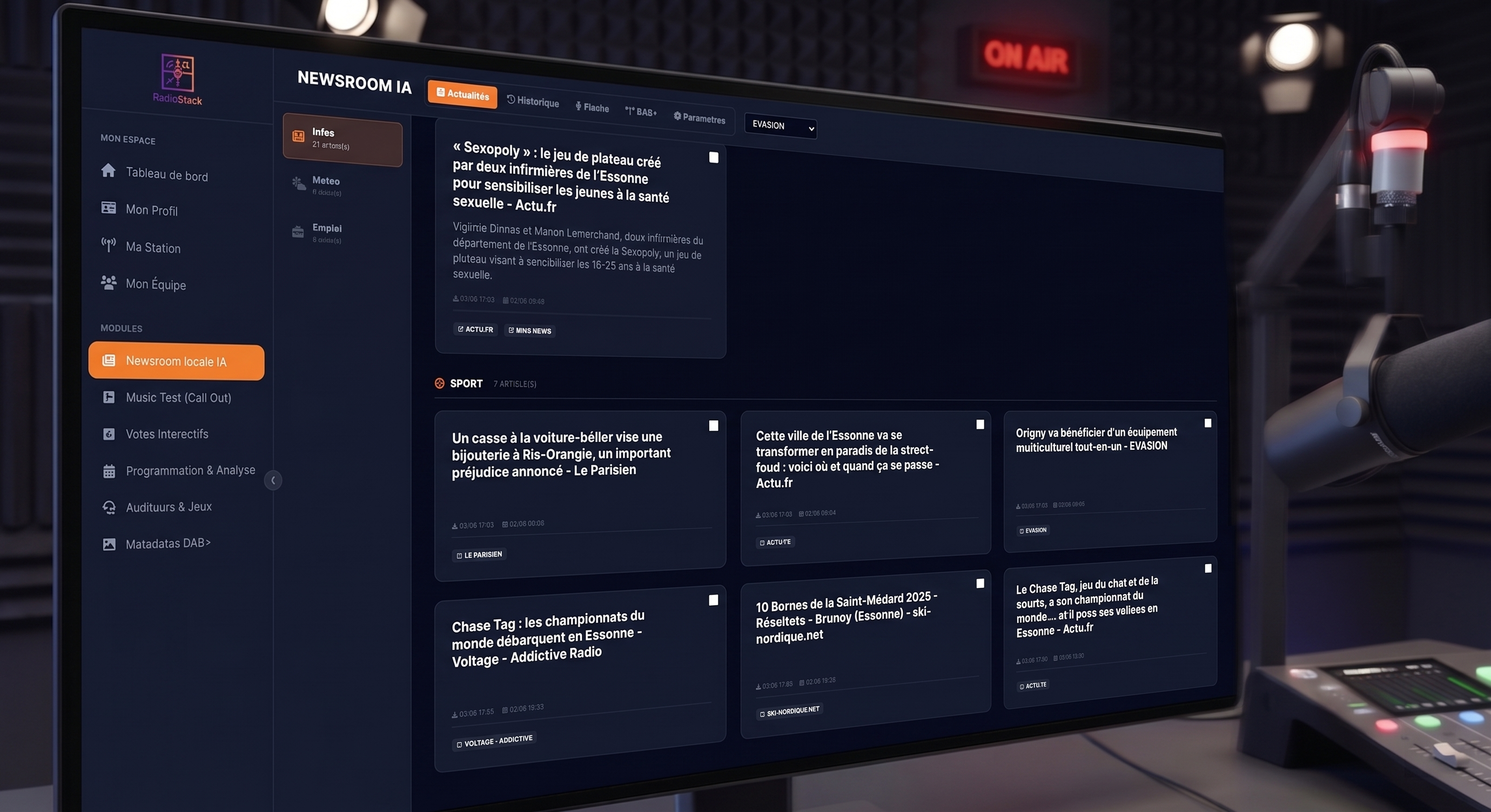 Dashboard Analytics Radio